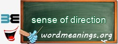 WordMeaning blackboard for sense of direction